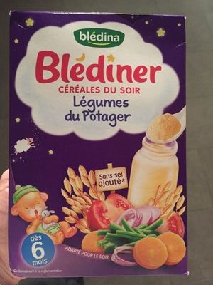 Blediner légumes du potager - céréales du soir