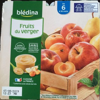 BLEDINA COUPELLES FRUITS Fruits du Verger 8x100g Dès 6 Mois
