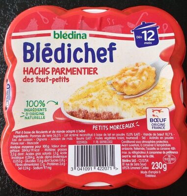 Blédichef Hachis Parmentier des tout-petits