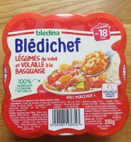 BLEDINA BLEDICHEF Légumes du Soleil et Volaille à la Basquaise 250g Dès 18 Mois