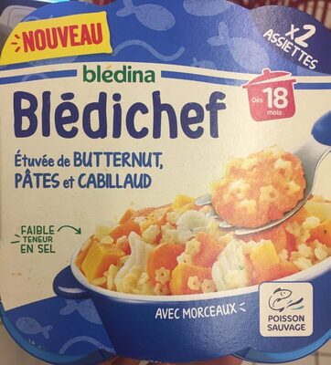 Etuvée de Butternut, Pâtes et Cabillaud