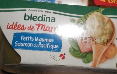 IDEES DE MAMAN BOLS 4x200g 2 Petits légumes Saumon du Pacifique / 2 Courgettes Petites pâtes Merlu blanc Dès 8 mois