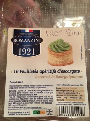 Feuilleté aperitif escargots