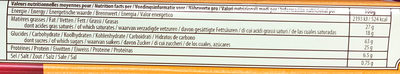 Palets Bretons Pur Beurre nutrition facts table
