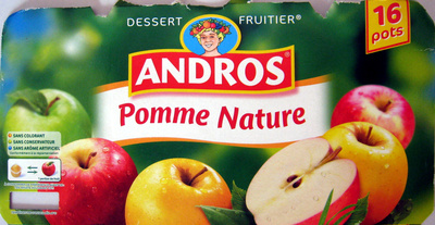 Dessert Fruitier® Pomme Nature (16 pots) 1,6 kg - Andros