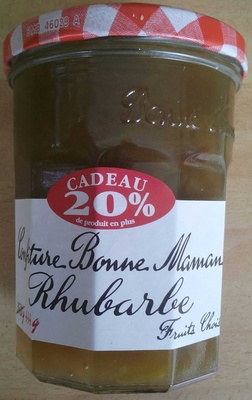 Confiture Extra Rhubarbe + 20% gratuit