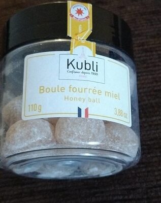 Boules fourrées miel front packaging