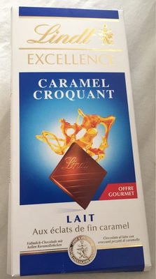 Chocolat Excellence, caramel croquant lait front packaging