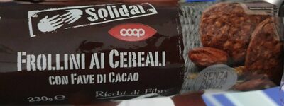 Frollini ai cereali con fave di cacao