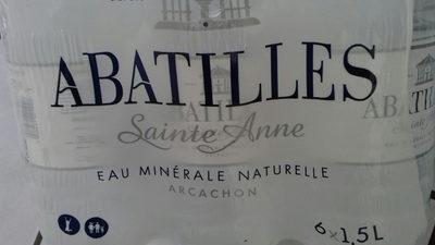 Abatilles, Eau minerale naturelle, les 6 bouteilles de