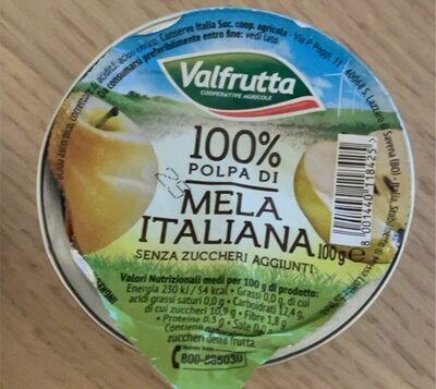 Polpa di mela italiana front packaging