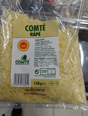 Compté râpé front packaging