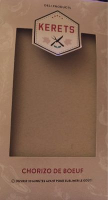 Chorizo de boeuf front packaging