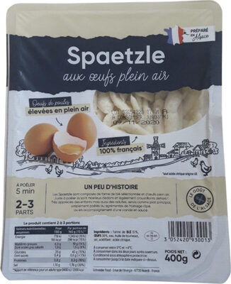 Spaetzle aux œufs plein air front packaging