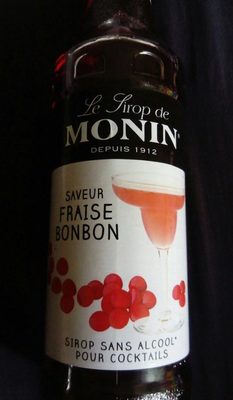 Sirop saveur Fraise bonbon front packaging