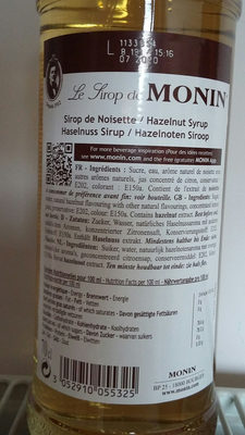 Monin Syrup Hazelnut