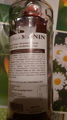 Monin morango nutrition facts table