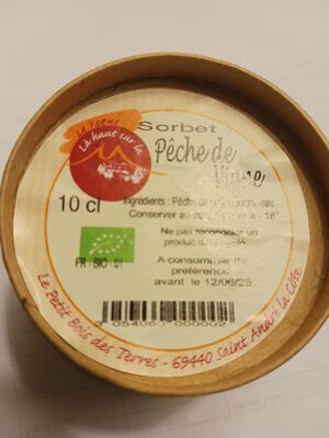 sorbet pêche de vigne