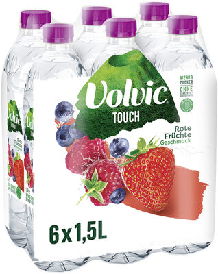 Volvic TOUCH Rote Früchte 1,5 L 6er Pack front packaging