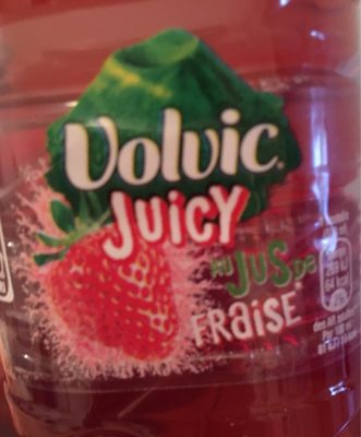 Volvic Juicy Erdbeere 6x33cl PET front packaging