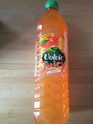 Volvic juicy pêche front packaging