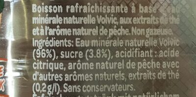 Volvic Tee Pfirsich 50cl PET ingredients label