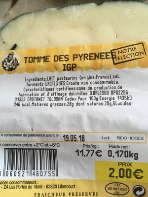 Tomme des pyrenees