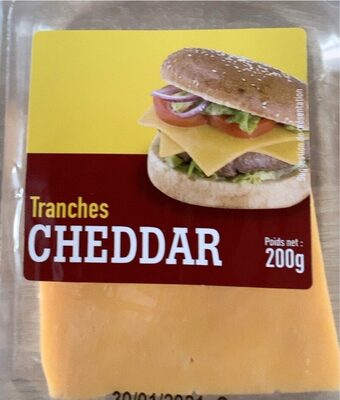 Tranches de cheddar front packaging