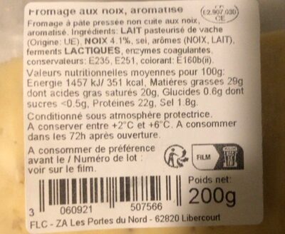 Fromage aux noix, aromatisé