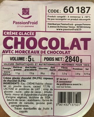 Creme glacee chocolat