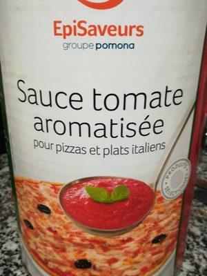 Sauce tomate aromatisée front packaging