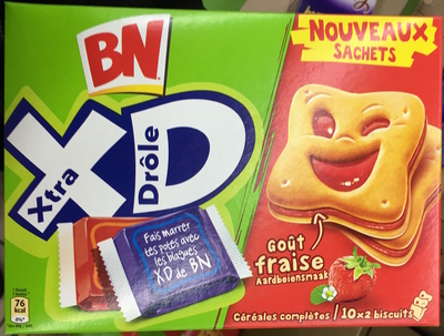 Xtra Drôle - Biscuits fourrés goût fraise
