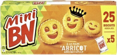 Mini Biscuits à la pulpe d'Abricot front packaging