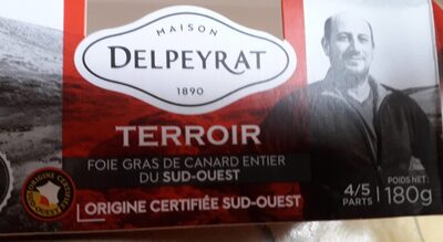 Foie gras de canard entier du Sud-Ouest front packaging