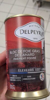 Bloc de foie gras de canard poivré