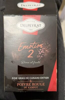 Foie gras de canard entier poivre rouge front packaging