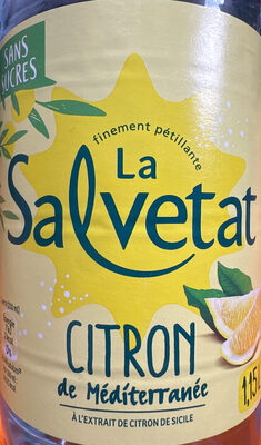 Eau minérale salveta citron front packaging