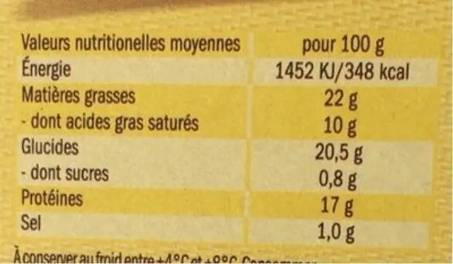 Leerdammer Palets Croustillants Cereale 4 palets nutrition facts table