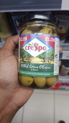 Pitted green olives