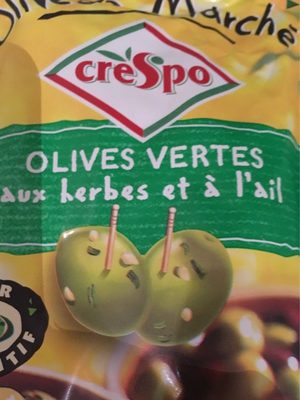 Olives vertes aux herbes et à l'ail
