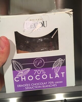 Dragées Chocolat 70% cacao -SEDUCTION BLANCHES