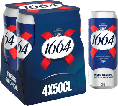 1664 4x50cl can 1664 fard 6 5.5 degre alcool front packaging