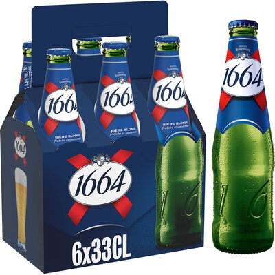 1664 6x33cl 1664 5.5 degre alcool front packaging