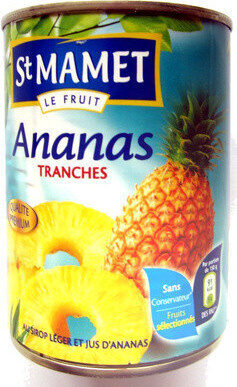 Ananas Tranches au Sirop Léger et Jus d'Ananas
