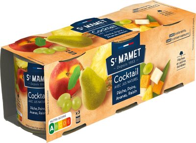 Cocktail de 4 Fruits avec jus naturel (x3)