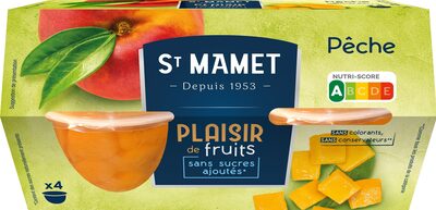 Pêche Plaisir de fruits front packaging