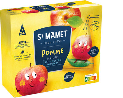Berlingot pomme sans sucres ajoutés front packaging
