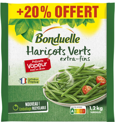 Haricot Vert EF Précuit Vapeur 1200 front packaging
