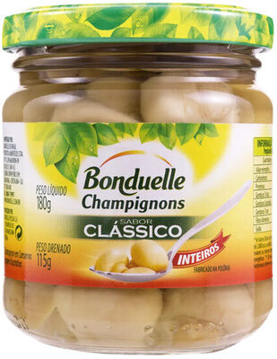 Cogumelo Champignon Inteiro Em Conserva Clássico Bonduelle Vidro 115g