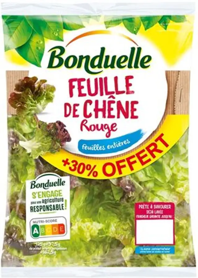 Feuille de chêne rouge 125g + 30% front packaging
